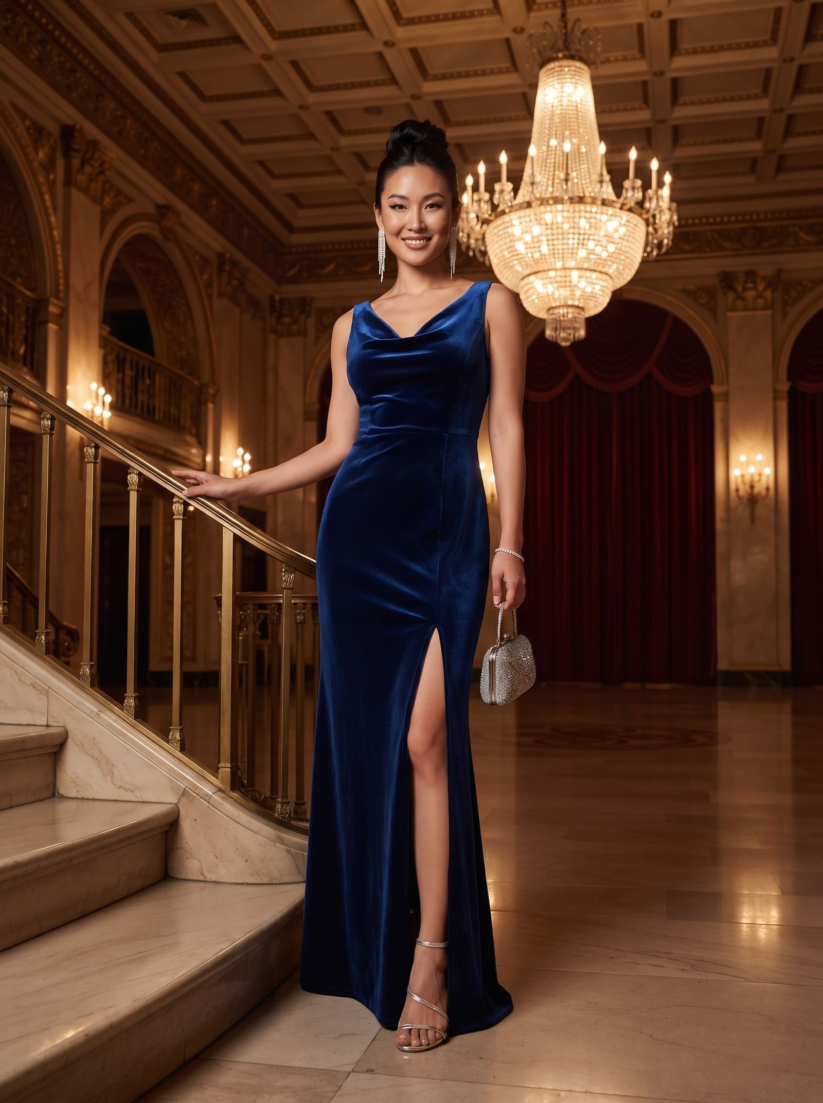 Velvet Evening Gown